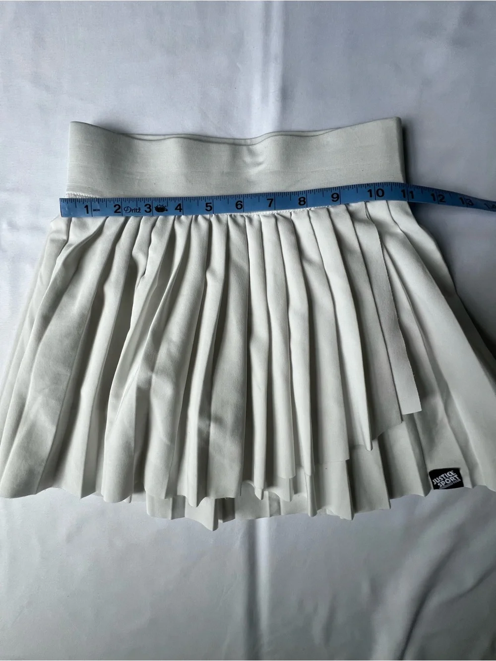 Justice Girls White Pleated Skort Size Small 7/8